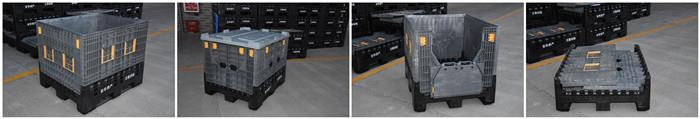 product-700-119 high quality heavy duty large industry foldable plastic pallet container for sale