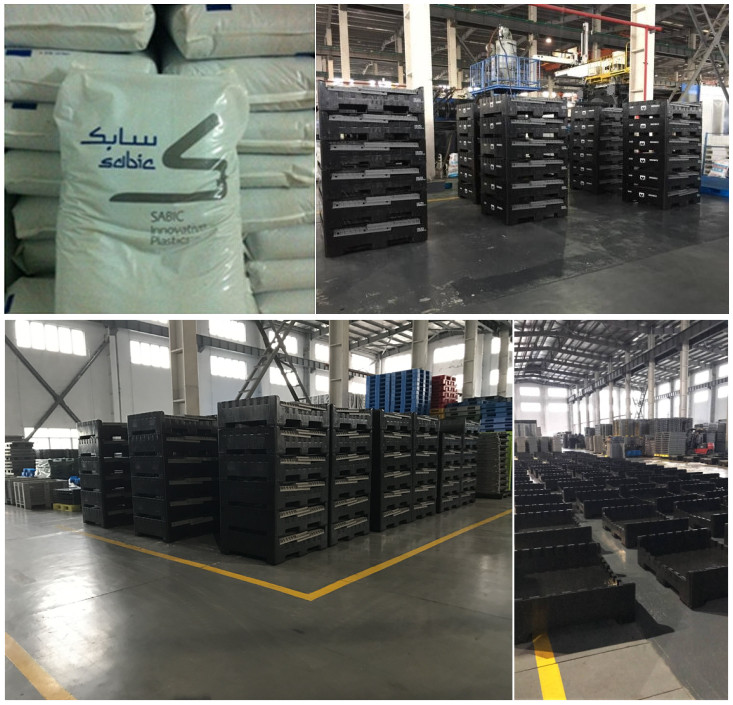 product-700-673 high quality heavy duty large industry foldable plastic pallet container for sale
