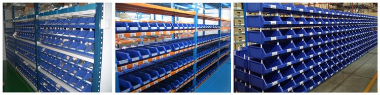 warehouse plastic part bins shelf bin