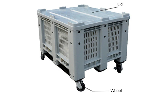 High Quality Large Volume Vented Plastic Forklift Pallet Bin