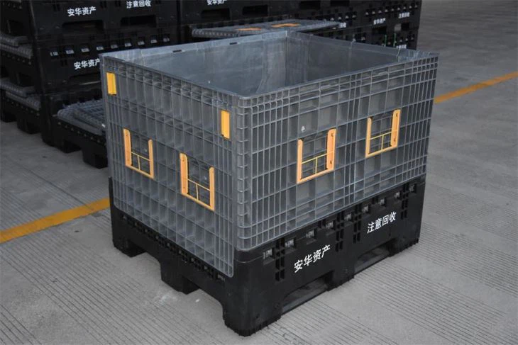 Large Heavy Duty Collapsible Plastic Pallet Storage Box Container