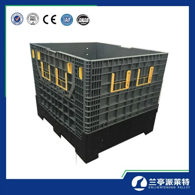 Foldable pallet box for automatic industry