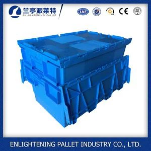 Plastic Turnover crate with lid