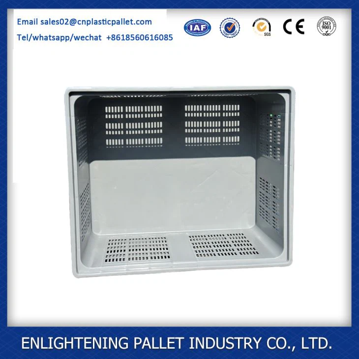1.2x1m Vented three skids logistic plastic Pallet Box