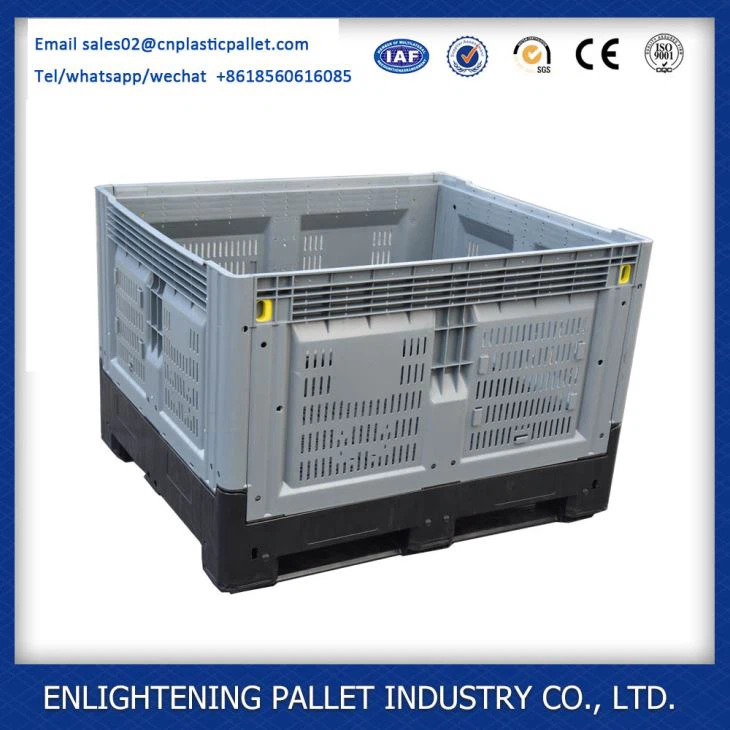 1200*1000*810mm HDPE collapsible Vented Foldable plastic Pallet bulk Box