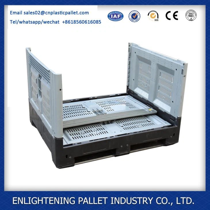 1200*1000*810mm HDPE collapsible Vented Foldable plastic Pallet bulk Box