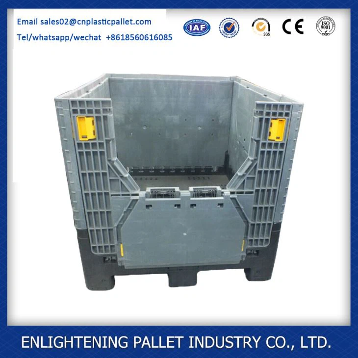 Heavy Duty Large Stackable HDPE Collapsible Plastic Pallet Box For Sale