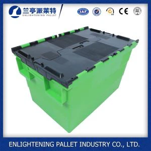 56L Plastic Moving Nestable and stackable plastic Attached Lid Container