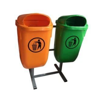 50L Twins Plastic Trash Bins