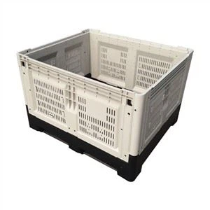 Vented Folding Plastic Pallet Bin
