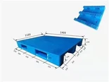 1400x1100x170mm Nestable Perforated Large Plastic Pallet