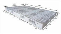 2040x1260x140mm Plastic Industrial Pallets For Textile