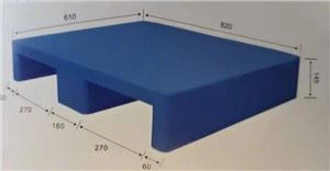 820x610x145mm Three Runner Plastic Pallets