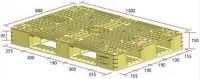 Euro Type Standard Size Plastic Pallet 1300x880mm