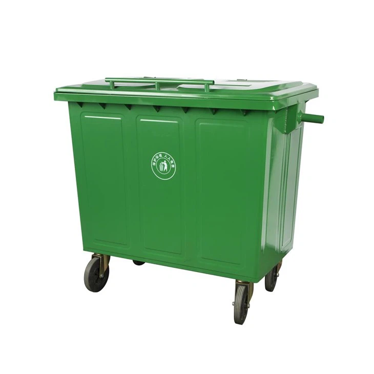660L Galvanized Steel Outdoor Waste Bin With Lid suppliers