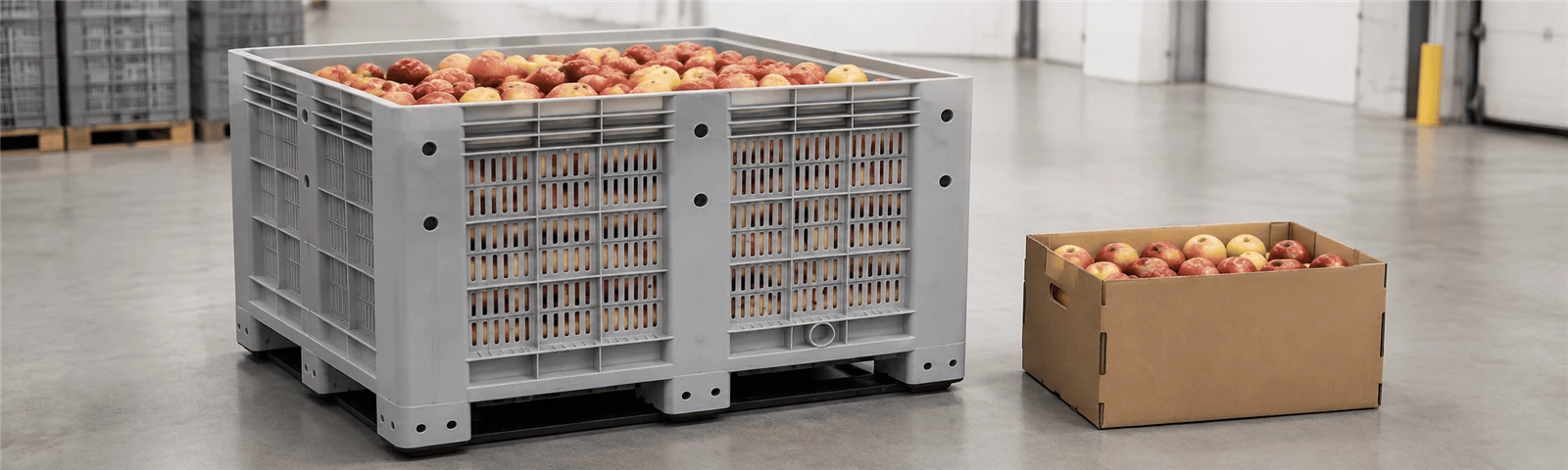 vented-plastic-pallet-boxes-vs-cardboard-boxes-produce vented-plastic-pallet-boxes-vs-cardboard-boxes-produce