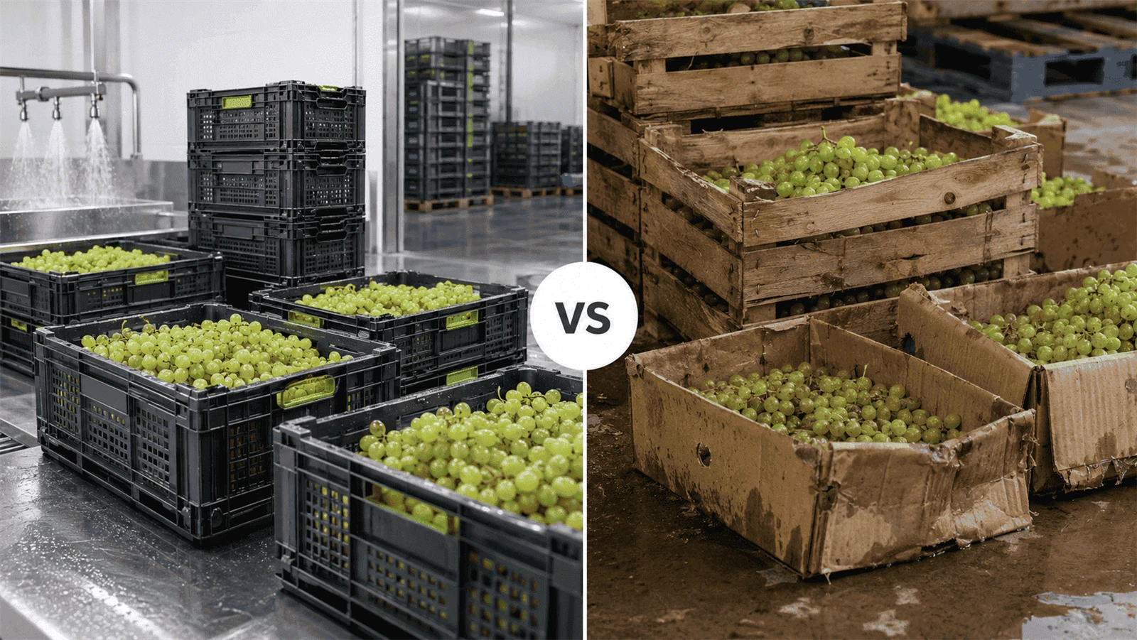 Plastic Crates Vs. Cardboard And Wood Plastic Crates Vs. Cardboard And Wood