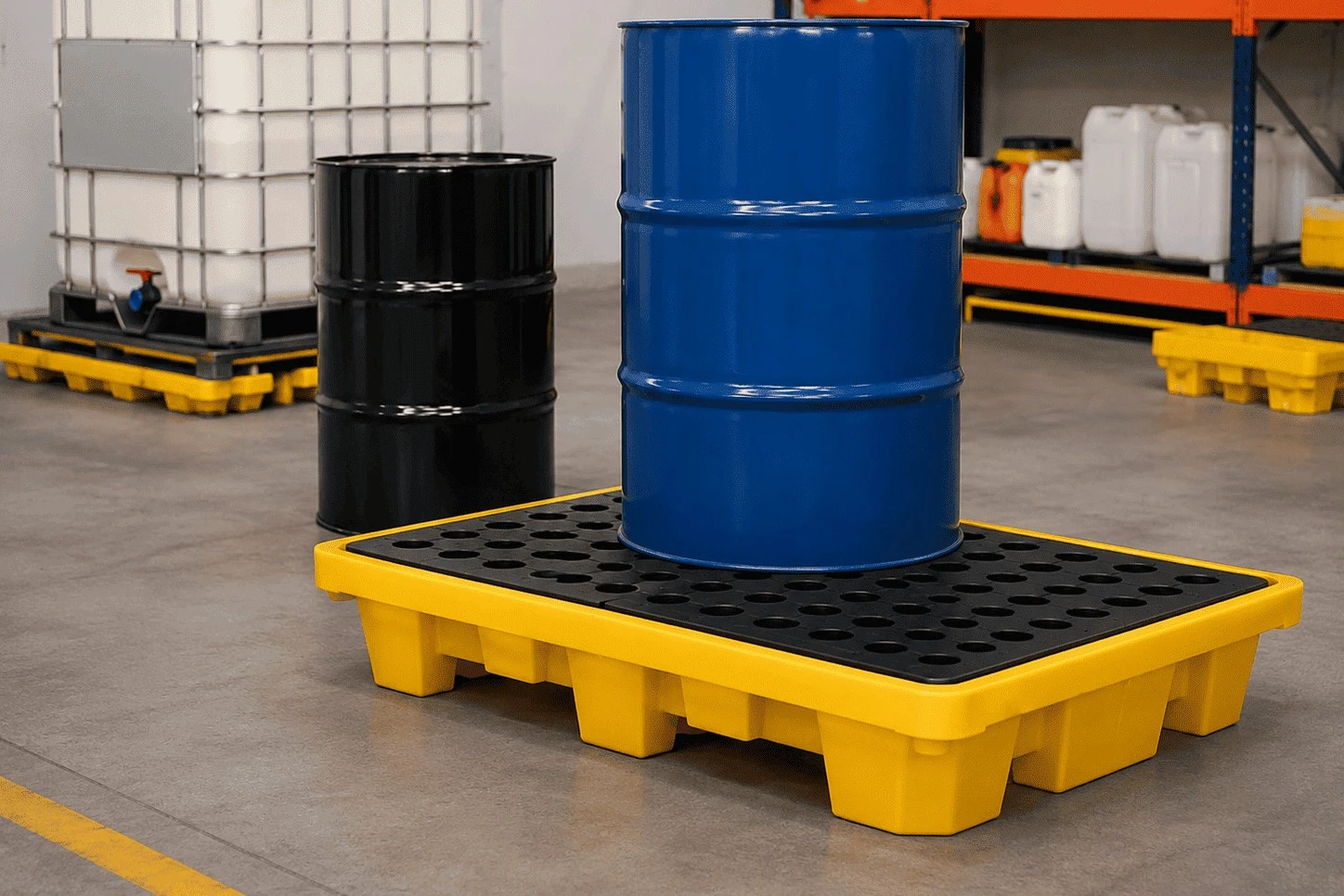 polyethylene-drum-spill-pallet-warehouse polyethylene-drum-spill-pallet-warehouse