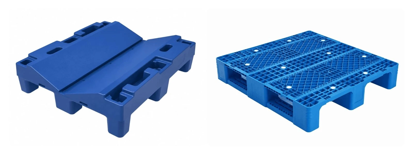 Plastic Roll Pallet Vs. Standard Flat-Deck Plastic Pallet Plastic Roll Pallet Vs. Standard Flat-Deck Plastic Pallet