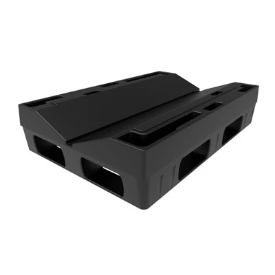 31" X 48" Black Rackable Plastic Roll Pallet