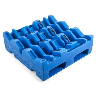36" X 36" 3-Barrel Rackable Plastic Roll Pallet