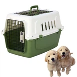 Plastic Dog Hard-Sided 2 Doors Vented Travel Crate