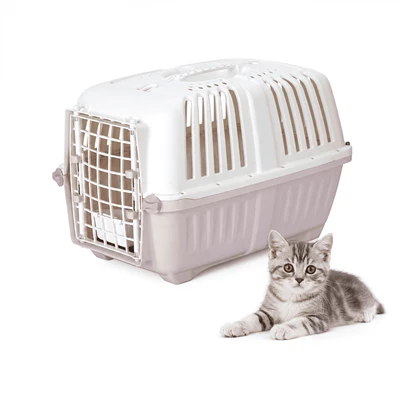 Plastic Pet Transport Box With Metal Doors