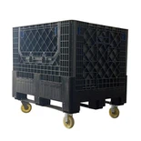 Stackable Collapsible Industrial Pallet Boxes With Drop Doors